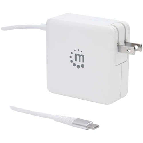 Cargador De Energía Pd Con Cable Usb-C Integrado - 60 W - Manhattan Cargador De Energia
