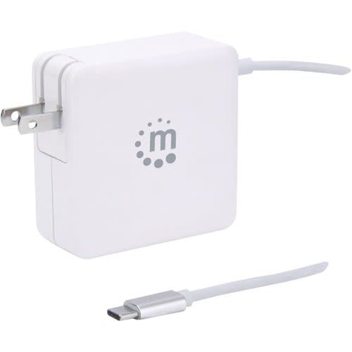 Cargador De Energía Pd Con Cable Usb-C Integrado - 60 W - Manhattan Cargador De Energia