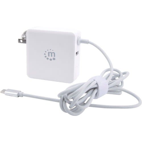 Cargador De Energía Pd Con Cable Usb-C Integrado - 60 W - Manhattan Cargador De Energia