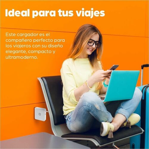 Cargador De Energía Pd Con Cable Usb-C Integrado - 60 W - Manhattan Cargador De Energia