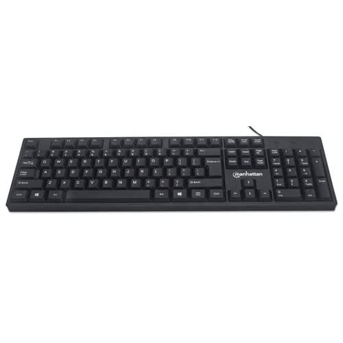 Teclado Con Cable Y 104 Teclas - Manhattan