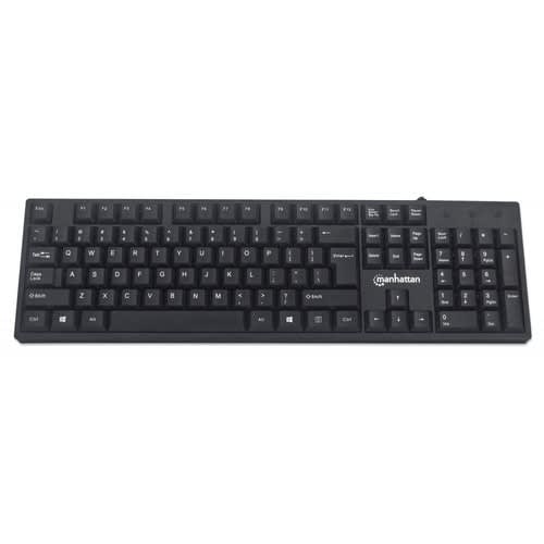 Teclado Con Cable Y 104 Teclas - Manhattan