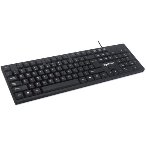 Teclado Con Cable Y 104 Teclas - Manhattan