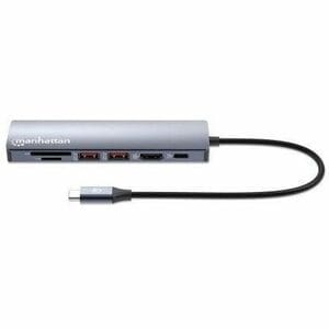 Estación Docking Usb-C Con Lector De Tarjetas, 7 En 1 - Manhattan
