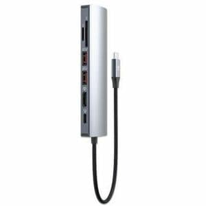Estación Docking Usb-C Con Lector De Tarjetas, 7 En 1 - Manhattan