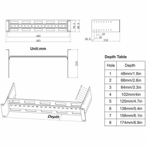 Kit De Carril Din Ajustable Para Rack 19" 2u - Intellinet - Image 7