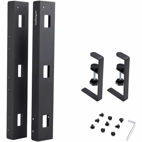 Startech.com Bandeja Administrador De Cables Negro - Para Debajo Del Escritorio - Ajustable - Instalación Sin Perforaciónes - Negro - Bandeja Para Gestión De Cable - 800.1mm Longitud - Acero Con Recubrimiento De Polvo