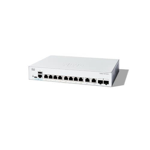 Cisco Switch Catalyst 1300, 8 Puertos Gigabit Ethernet, No Poe, 2 Puertos Sfp (2x 1g), Incluye Cable Cab-16awg-Ac, El Smartnet Se Adquieren Por Separado.