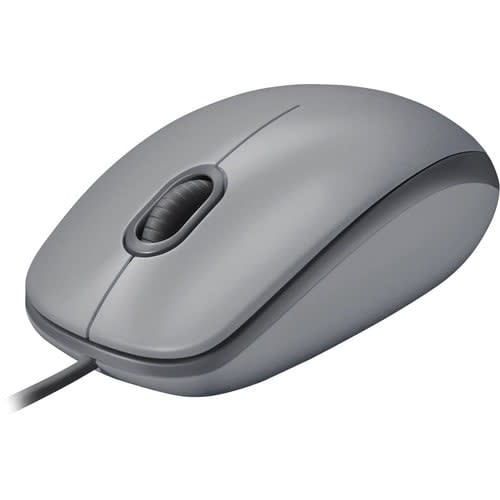Mouse Logitech M110 - Usb Tipo A - óptico - 3 Botón(es) - Gris Medio - Cable - 1000 Dpi - Rueda De Desplazamiento - Simétrico