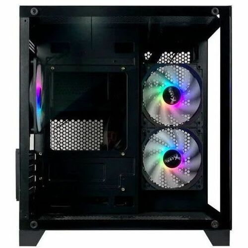 Gabinete Gamer Xzeal Panzer Cubo M-Atx/Itx / Usb 2x1.0 /3 Fan Argb /Negro