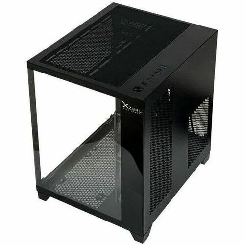 Gabinete Gamer Xzeal Panzer Cubo M-Atx/Itx / Usb 2x1.0 /3 Fan Argb /Negro