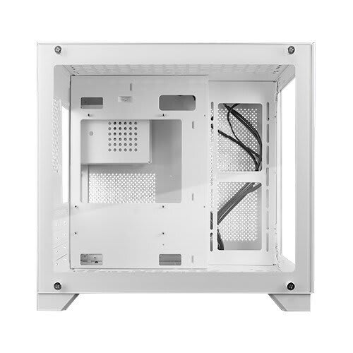 Game Factor Csg570 Micro Atx Fishtank Cabinet, Double Glass, Usb 3.0, S/Fte, White