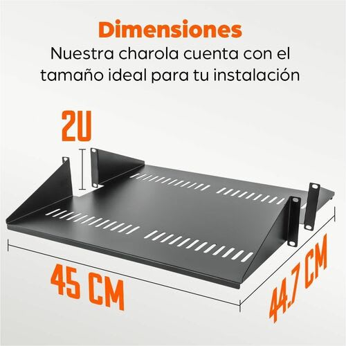 Intellinet 2u Montable En Bastidor Rack Para Conmutador Lan, Panel De Conexión, Bastidor, Equipo De Red - 2 Poste - 482.60mm Ancho Del Rack - Negro Azabache - Acero - 25kg Capacidad De Peso Estático - 3año(s) Garantía - Image 6