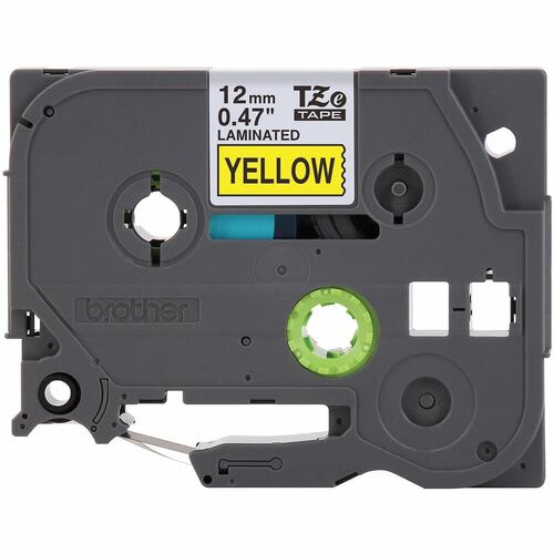 Brother P-Touch Cinta Para Etiquetas - 12mm Ancho - Amarillo - Laminada - 1 Solamente