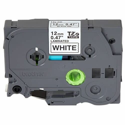 Brother P-Touch Cinta Para Etiquetas - 12mm Ancho - Blanco - Laminada - 1 Solamente