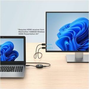 Manhattan Transmisor Hdmi Inalámbrico 1080p - Negro