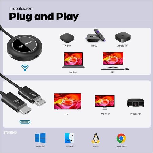 Transmisor Hdmi Inalámbrico 1080p - Negro