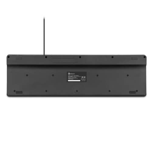 Getttech Teclado Slim Getttech Alambrico Con 2 Puertos Usb Port Teclado Negro Idioma Español Latinoamérica