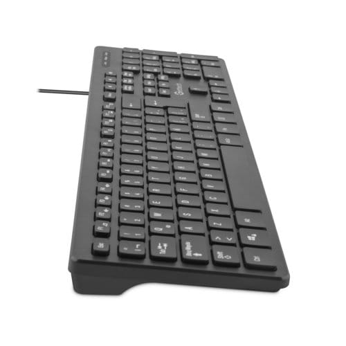 Teclado Slim Getttech Alambrico Con 2 Puertos Usb Port Teclado Negro Idioma Español Latinoamérica - Image 3
