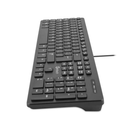 Teclado Slim Getttech Alambrico Con 2 Puertos Usb Port Teclado Negro Idioma Español Latinoamérica - Image 4