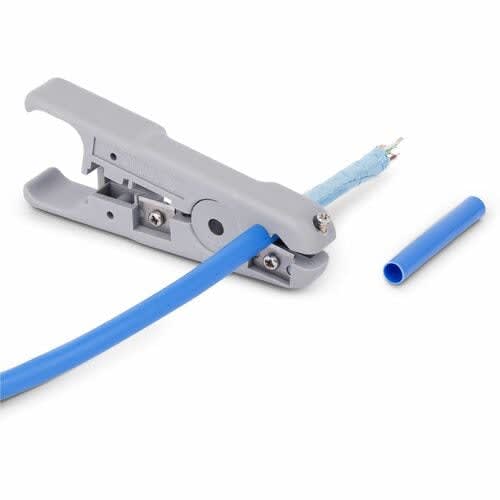 Startech.com Pelacables Y Cortador De Cables De Red - Pelacables Profesional Para Cables Coaxiales/Utp/Ftp/Stp - Herramienta Pelador De Cables Profesional - Cortador De Cables - Rotativo - 109.2mm Longitud - Gris - Abs - 45.4g - Pórtatil, Fácil De Usar, Profundidad Ajustable, Compacto, Ligero - 1