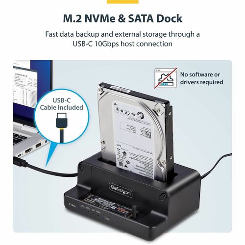 Startech.com Clonador Nvme M.2 A Sata De 2.5/3.5 - Dock Duplicador Autónomo De 2 Bahías Para Ssd - Bidireccional Nvme A Sata / Sata A Nvme - Image 4