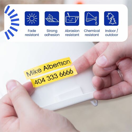 Brother P-Touch Cinta Para Etiquetas - 9mm Ancho - Blanco - Laminada - 1 Solamente