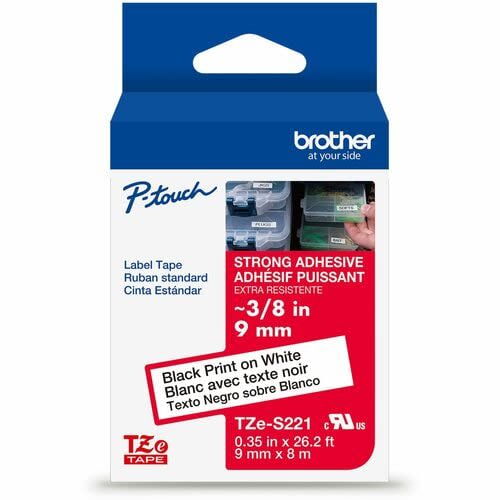 Brother P-Touch Cinta Para Etiquetas - 9mm Ancho - Blanco - Laminada - 1 Solamente