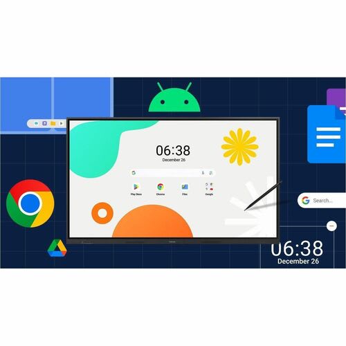 Samsung Wa65f 1651mm 4k Uhd Lcd Pantalla De Colaboración - Infrarrojo (irda) - Pantalla Táctil - 3840 X 2160 - 400cd/M² - 1,200:1 Contrast Ratio - 2160p - Usb - Hdmi - Bluetooth - Android 14
