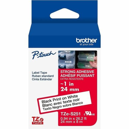 Brother P-Touch Cinta Para Etiquetas - 24mm Ancho - Blanco - Laminada - 1 Solamente