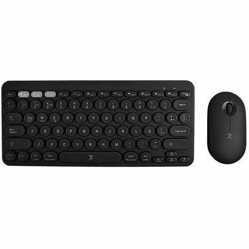 Perfect Choice Teclado Y Ratón Perfect Choice Froyo - Usb Membrana Inalámbrico Bluetooth/Rf 2.40ghz Teclado - 78 Tecla - Keyboard/Keypad Color: Negro - Usb Inalámbrico Bluetooth/Rf Mouse - 1000 Dpi - 3 Botón - Pointing Device Color: Negro - Aa, Aaa - Compatible Con Pc