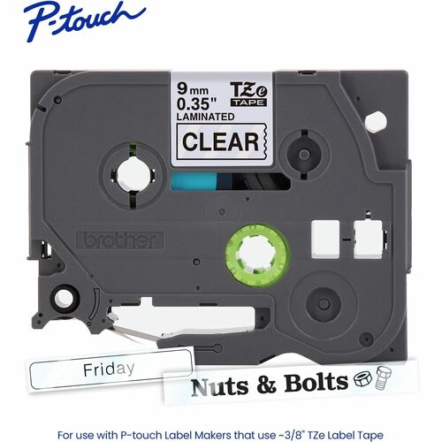 Brother P-Touch Cinta Para Etiquetas - 9mm Ancho - Transparente - Laminada - 1 Solamente - Image 9