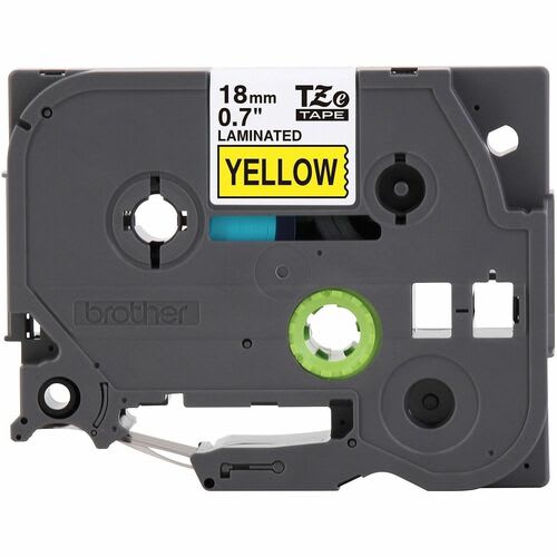 Brother P-Touch Cinta Para Etiquetas - 18mm Ancho - Amarillo - Laminada - 1 Solamente