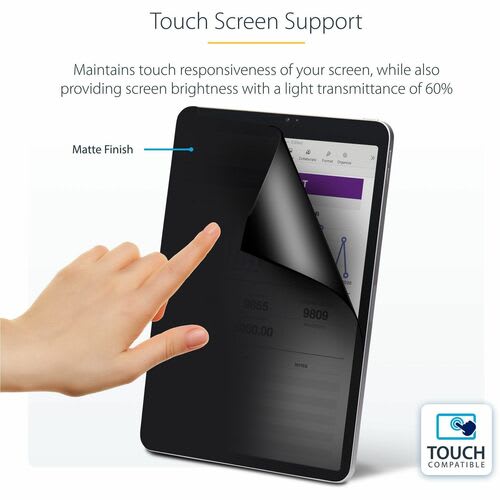 Startech.com Plástico Anti Reflejos Filtro De Privacidad Para Pantalla Para Apple Ipad Pro (3a Generación) - Negro - 1 - Para 32.8cm (12.9") Lcd Ipad Pro (3a Generación) - Reducción E Luz Azul - Image 5