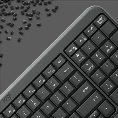 Logitech K250 Robusto Teclado - Compacto - Inalámbrico Conectividad - Español - Qwerty Diseño - Grafito - Bluetooth - 10m - Windows 10, Windows 11, Mac Os X 12.0 Monterey, Chromeos, Linux, Ipados 15, Ios 15, Android 12 - Chromebook - Pc, Mac - Plástico Reciclado - Aaa Tamaño De Batería Admitida