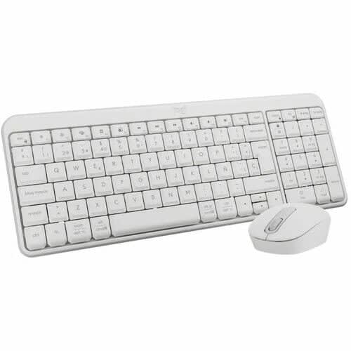 Logitech Teclado Y Ratón Logitech Mk250 Robusto - Qwerty - Español - Mecánico Inalámbrico Bluetooth Teclado - Keyboard/Keypad Color: Blanco - Inalámbrico Bluetooth Mouse - óptico - 1000 Dpi - 3 Botón - Rueda De Desplazamiento - Pointing Device Color: Blanco - Simétrico - Aa, Aaa - Compatible Con Pc, Mac