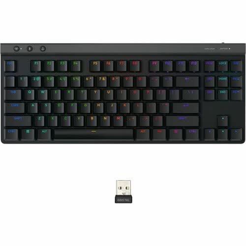 Logitech Logitech G G515 Lightspeed Tkl Teclado Gaming - Compacto - Con Cable/Inalámbrico Conectividad - Usb Tipo A Interfaz - Rgb Led - Negro - Mecánico Llave De Contacto - Bluetooth - Windows 10, Mac Os X 12.0 Monterey, Chromeos, Android 4.3 Jelly Bean, Ios 10 - Computador - Pc, Mac