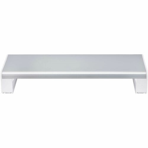 Startech.com Elevador Para Monitor - Conforme Con Normas Taa - 15kg Capacidad De Carga - 9.1cm Altura X 22.1cm Ancho - Mesa - Acero, Plástico - Plata, Blanco - Para Monitor, Portátil, Teclado, Mouse, Accesorios, De Escritorio, Computador - Ergonómico, Duradero, Robusto, Antideslizante, Dura Dero, Antideslizante, Patas De Goma