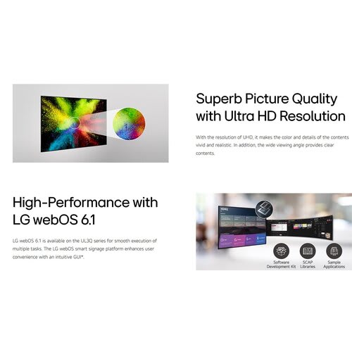 Lg 4k Uhd Signage 55" 3,840 × 2,160 500 Nit 16 / 7 - Image 3