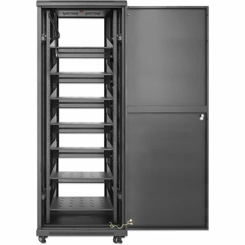 Gabinete 19" Pro Line Con Extractores De Aire, 38u, Frente De 600 Mm, Unidad De Ventilación Con Dos Extractores De Aire Instalados En El Techo, Profundidad De 600 Mm, Ensamblado, Negro Ral 9004, Profundidad De Instalación útil: Ajustable De 150 A 500 Mm (5.91 A 19.69 Pulg.) - Image 7