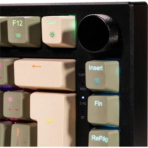 Naceb Na-0969 Teclado Gaming - Compacto - Con Cable/Inalámbrico Conectividad - Usb Tipo A Interfaz - Rgb Led - Gris Oscuro - Bluetooth/Rf - 5 - 2.40ghz - 84 Tecla(s) - Windows, Mac Os - Pc, Mac - Cloruro De Polivinilo (pvc)