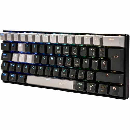 Naceb Na-0968 Teclado Gaming - Compacto - Cable Conectividad - Usb Tipo A Interfaz - Rgb Led - Negro - 62 Tecla(s) - Windows, Mac Os - Pc, Mac - Cloruro De Polivinilo (pvc)