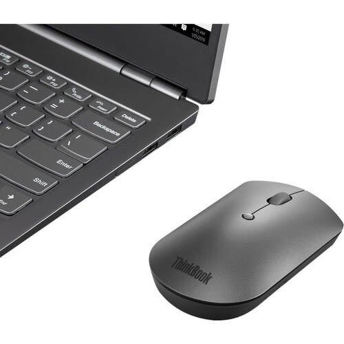 Mouse Lenovo - Bluetooth - óptico - 3 Botón(es) - Gris Hierro - Inalámbrico - 2400 Dpi - Simétrico