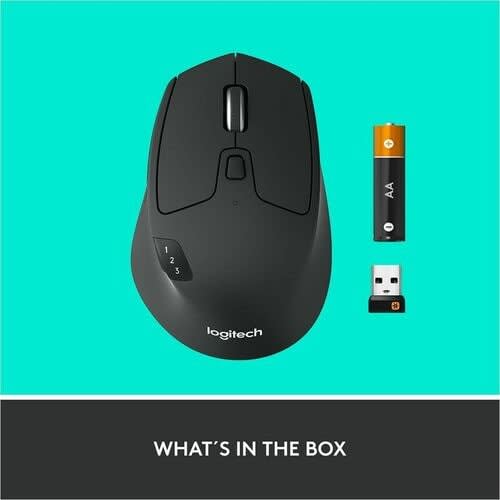 Mouse Logitech Triathlon M720 - Frecuencia Bluetooth/Radio - Usb - óptico - 8 Botón(es) - Negro - 1 Solamente - Inalámbrico - 10m - 2.40ghz - 1000 Dpi - Rueda Inclinable - Diestro - 1 X Aa Battery Supported