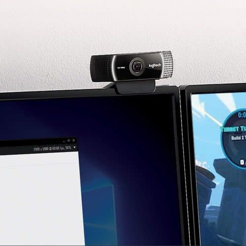 Camara Web C922 Diseño Para Streaming, Conexión Extremadamente Nitida En Directo Con Canales Como Twitch Y Youtube Full Hd 1080p A 30 Fps, Streaming Full Hd 720p A 60 Fps