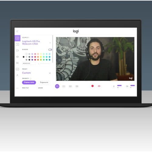Camara Web C922 Diseño Para Streaming, Conexión Extremadamente Nitida En Directo Con Canales Como Twitch Y Youtube Full Hd 1080p A 30 Fps, Streaming Full Hd 720p A 60 Fps