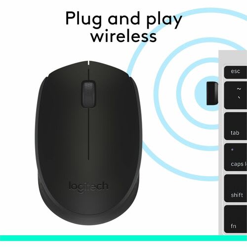 Mouse M170 Inalambrico Plug And Play Color Negro/Gris