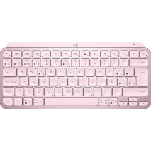 Logitech Mx Keys Mini Teclado - Inalámbrico Conectividad - Led - English - Rosa - Mx Llave De Contacto - Bluetooth/Rf - 4 - 10m - Mac, Pc