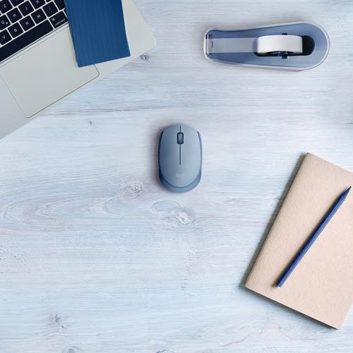 Mouse Logitech M170 - Radiofrecuencia - Usb - óptico - Gris Azulado - 1 Solamente - Inalámbrico - 2.40ghz - Simétrico