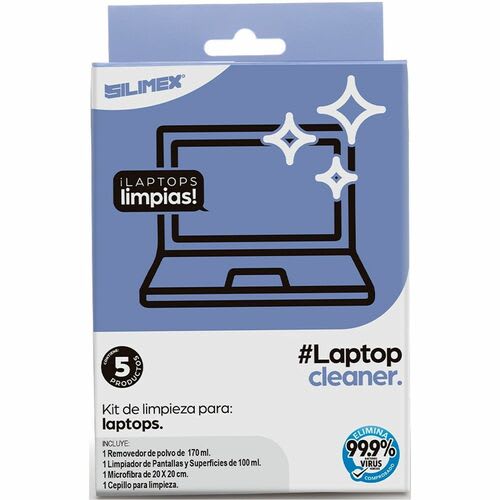 Silimex Kit De Limpieza Para Portátil, Pantalla, Smartphone, Tableta, Sistema De Navegación Gps, Monitor, Cámara, Lente, Equipo Fotográfico, Computadora De Escritorio - Antibacteriano, Resistente Al Polvo, Resistente A Grasa, Anti Estática